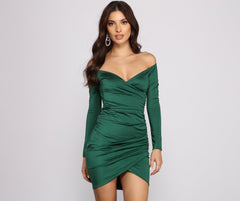 Feelin' Luxe Off The Shoulder Mini Dress