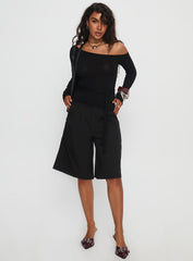 Brynah Pintuck Tailored Short Black
