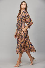 Clara Floral Midi Dress