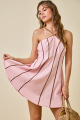The Sierra Halter Mini Dress