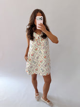 Paradise In Petals Peter Pan Collar Mini Denim Dress