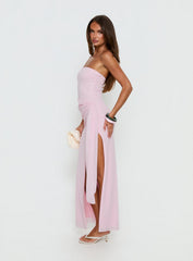 Analeah Strapless Maxi Dress Pink
