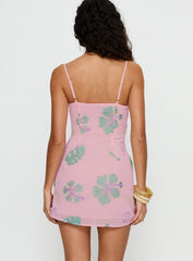 Darcey Beaded Mini Dress Pink