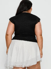 Auroraah Frill Top Black Curve