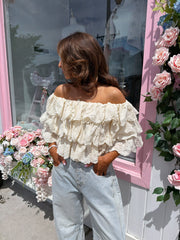 Lace Oat Ruffles Top RESTOCK