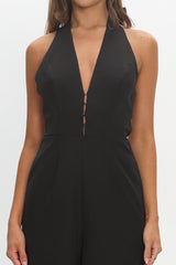 Enlighten Halterneck Jumpsuit Black