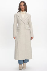 Zoyah Longline Trench Coat Oat