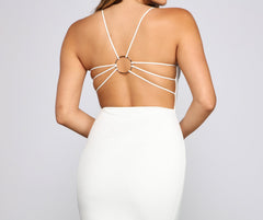 Chic Details Strappy Back Mini Dress
