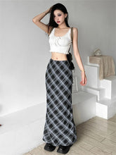 Grunge Plaid Maxi Skirt