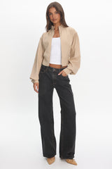 LIONESS Eclipse Jacket Beige Plaid