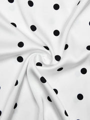 Polka Dot Lace Trim Mini Dress