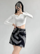 Y2K Spray Paint Mini Skirt