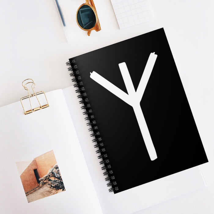 Algiz (Protection) Viking Rune Spiral Notebook Scandinavian Design Studio