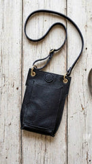 Bandolera Porta Móvil de Piel & Pelo Leopardo