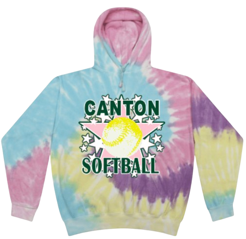Canton LL Tie Dye Hoodie (Full Glitter Logo)