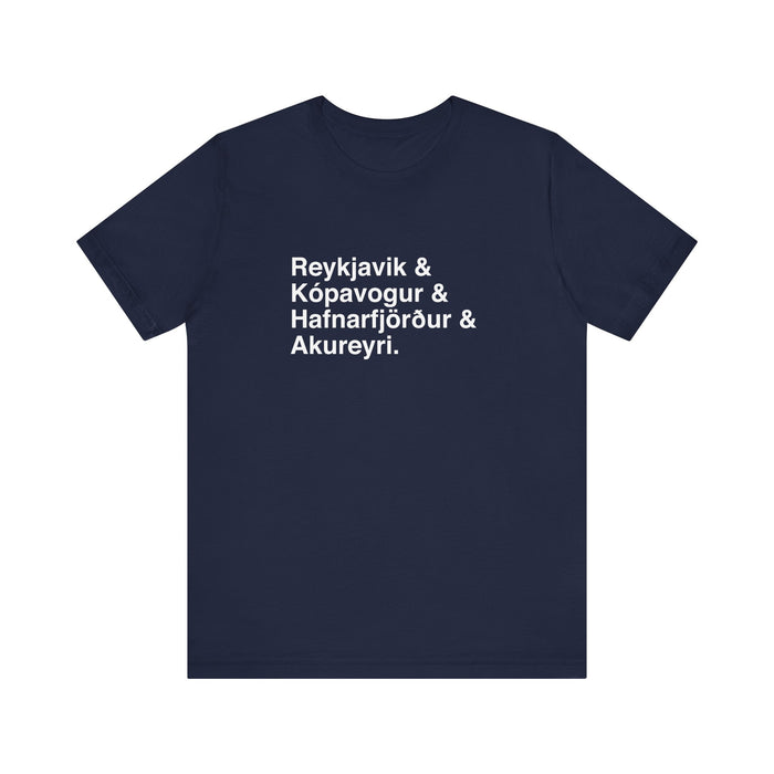 Cities Of Iceland Unisex T-Shirt