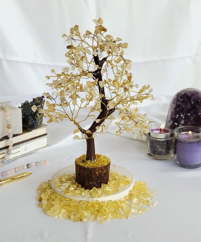 Citrine Gemstone Tree, Crystal Tree Of Life.