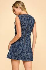 Celeste Button-Down Denim Mini Dress