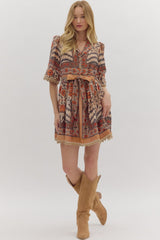 Beatrix Puff Sleeve Mini Dress