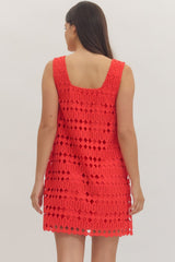 Liora Textured Openwork Mini Dress