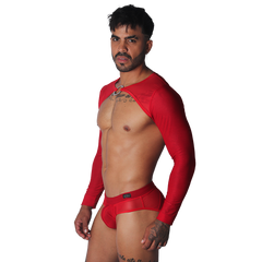 Evocative Red Harness en modelo de Gigo Underwear