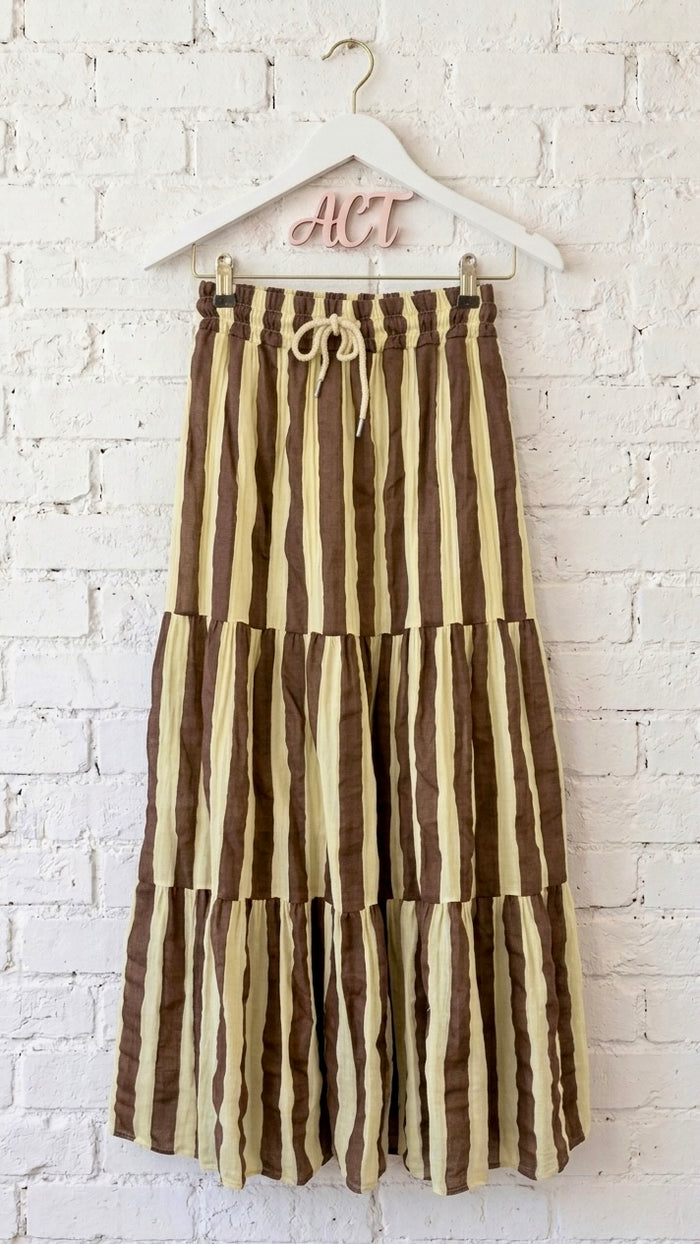 Falda maxi bruna +1 color