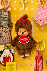 Monchhichi Girl Classic Plush Keychain Japan Exclusive