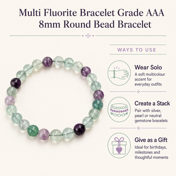 fluorite bead bracelet