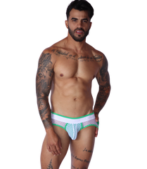 Net Green Jock Thong en modelo de Gigo Underwear