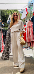 Pantalón raso palazzo