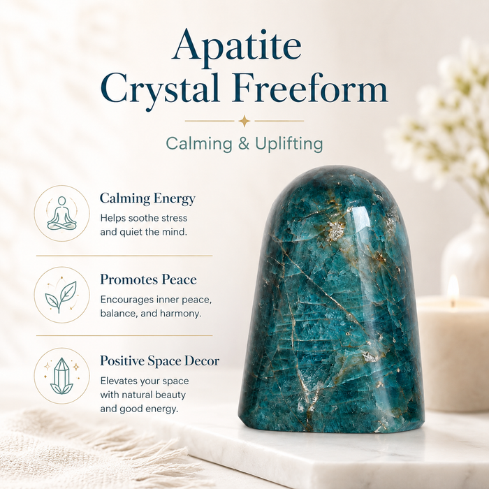 Polished Apatite Freeform Crystal (Strength and Clarity)
