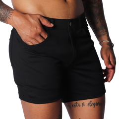 Sunday Black Short vista frontal de Gigo Underwear