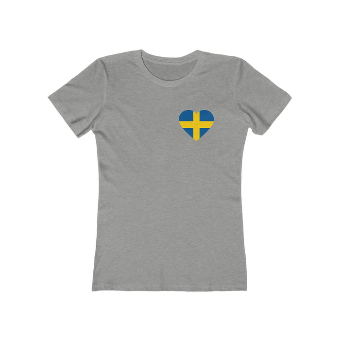 Swedish Flag Heart Women's Fit T-Shirt