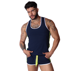 Typerhot Blue Tank en modelo de Gigo Underwear