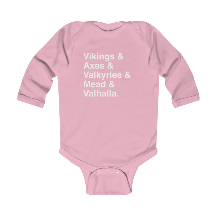 Viking Life Long Sleeve Bodysuit Scandinavian Design Studio
