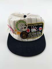 Wappen Badges Upcycled Black Striped Cap