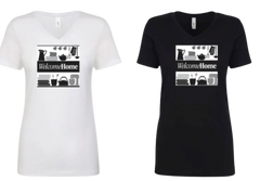 Welcome Home Ladies V-Neck Tee