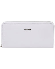 WINGS WILLOW Large Elegant Women's Wallet WHITE BLUE
