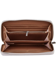 WINGS WILLOW Large Elegant Women's Wallet WHITE BLUE