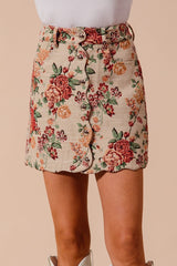 Fallin’ For Floral Jacquard Skirt