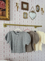 Darling Puff Cardigan Sweater ( mocha & crème now open for pre-order)