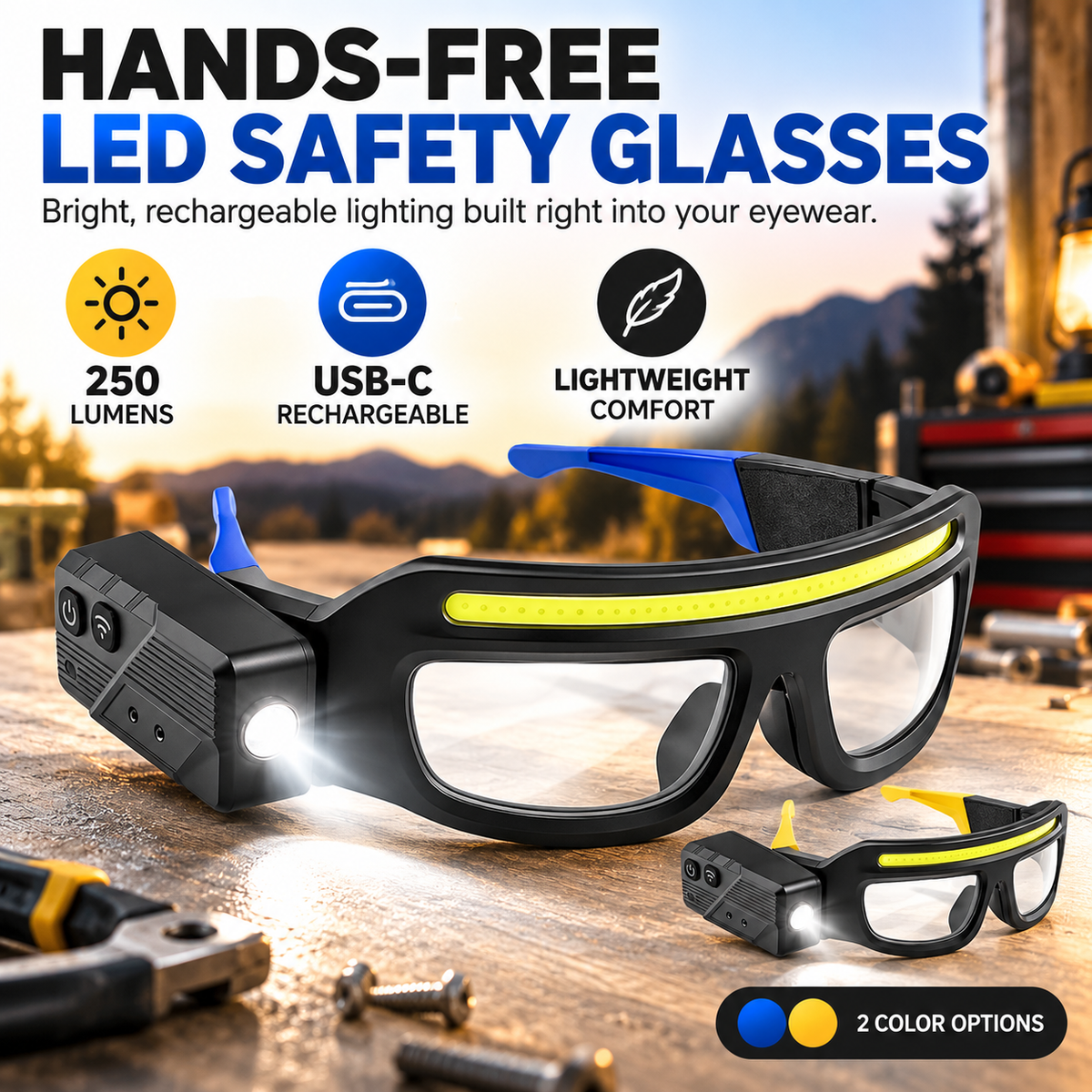 Multifunctional Eyewear Light