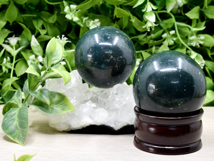 1Pc Bloodstone Sphere, Crystal Ball, Healing Sphere