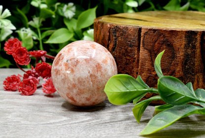1Pc Sunstone Sphere Crystal Ball Healing Sphere.
