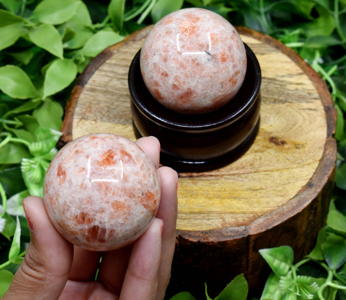 1Pc Sunstone Sphere Crystal Ball Healing Sphere.