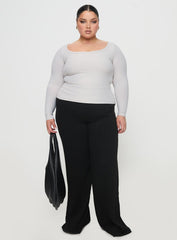 Arthie Long Sleeve Top Grey Curve