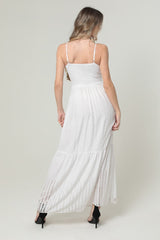 Delilah Eyelet Twist Front Maxi Dress
