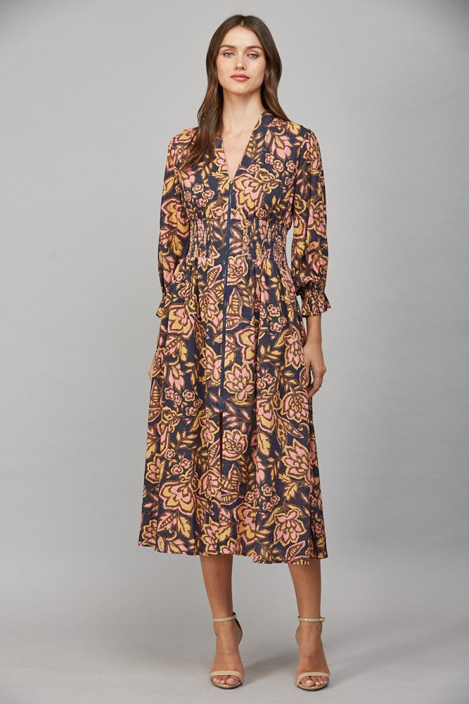 Clara Floral Midi Dress
