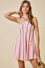 The Sierra Halter Mini Dress