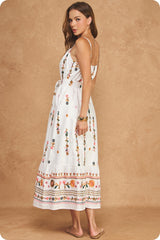 The Juliette Embroidered Floral Midi Dress